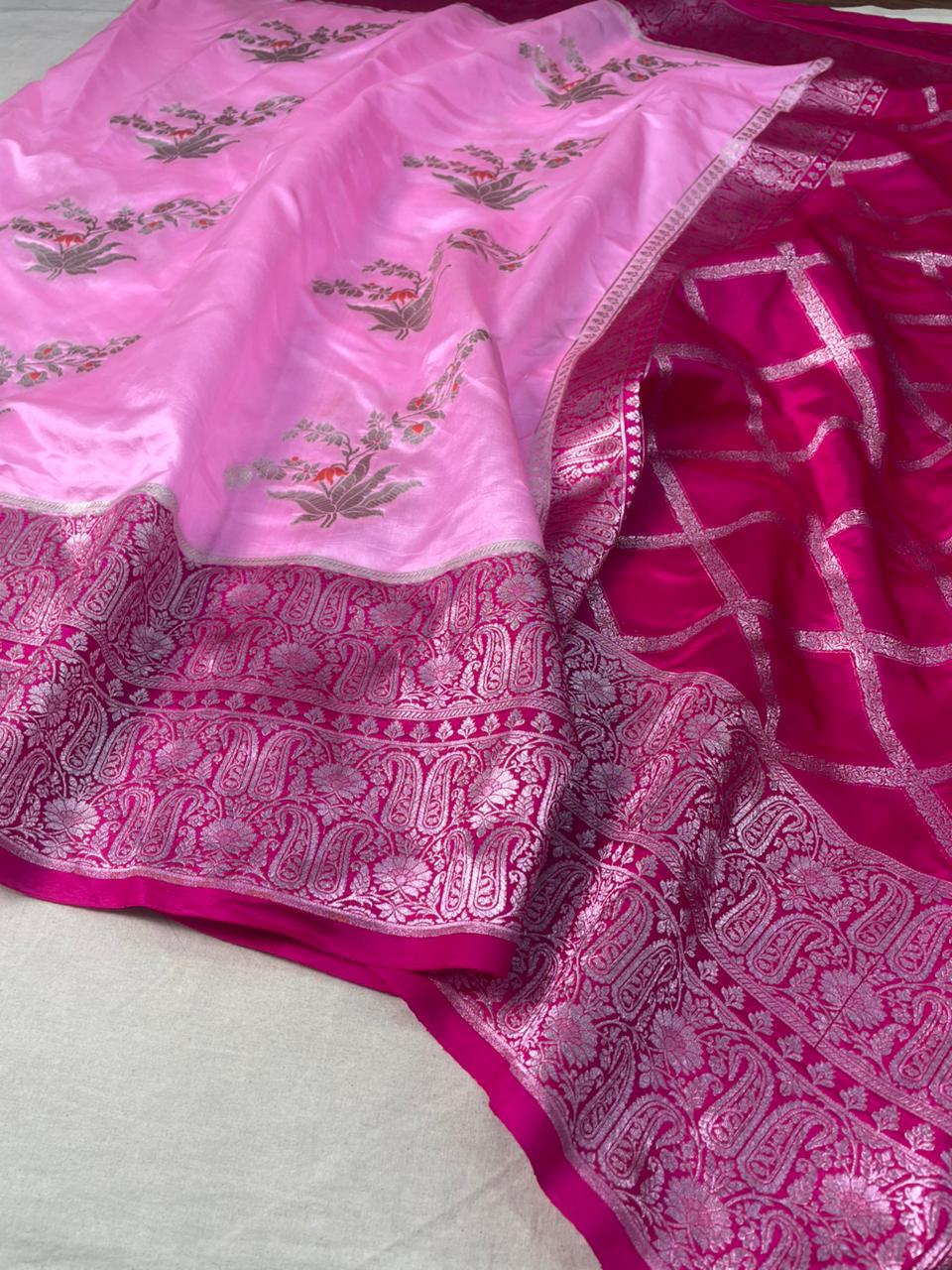 Banarasi Pure Raw mango Silk Sarees code-002
