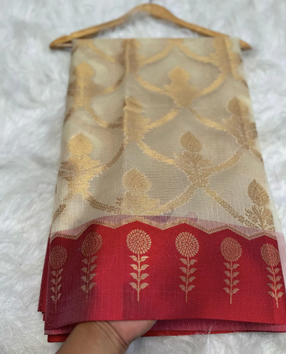 Banarasi Semi-Kota Check Silk Saree code-001