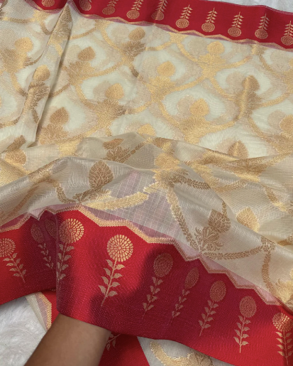 Banarasi Semi-Kota Check Silk Saree code-001