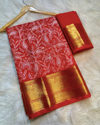 Semi-Banarasi Soft Silk Organza Saree code-003