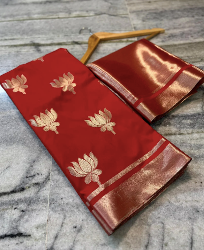 Semi-Banarasi Mashru Silk Saree code-005
