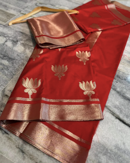 Semi-Banarasi Mashru Silk Saree code-005