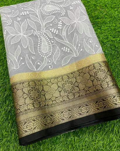 Banarasi Soft Silk Semi-Organza Saree code-006