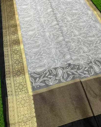 Banarasi Soft Silk Semi-Organza Saree code-006