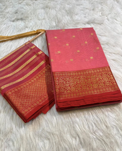 Semi-Banarasi soft kora organza silk saree code-007