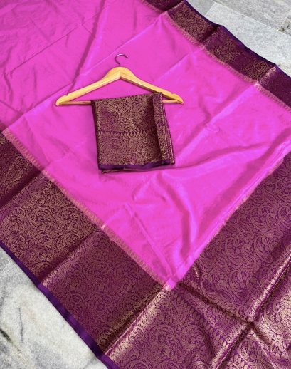 Semi-Banarasi double dupion semi silk saree code-008