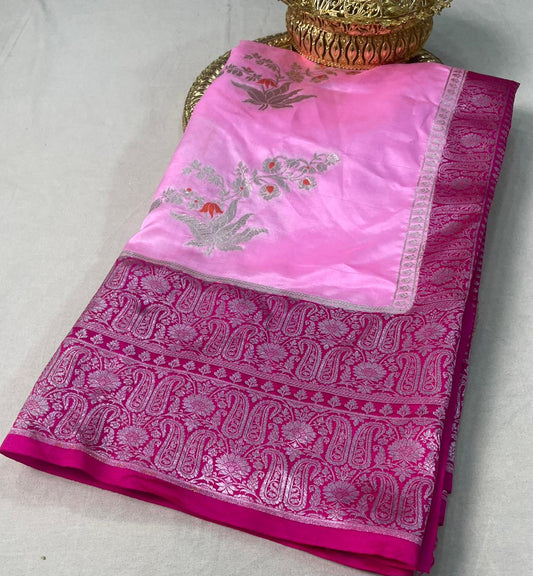 Banarasi Pure Raw mango Silk Sarees code-002
